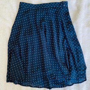 ✨SOLD✨ H&M Navy Polka Dot A-line Skirt
